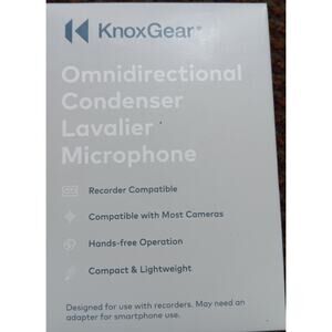 KnoxGear Omnidirectional Condenser Lavalier Microphone Recorder, Hands-free
